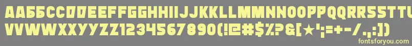 Typingrad Font – Yellow Fonts on Gray Background