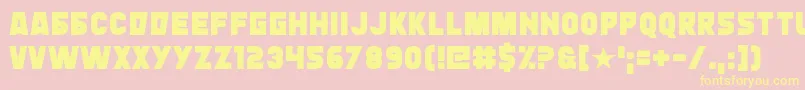 Typingrad Font – Yellow Fonts on Pink Background