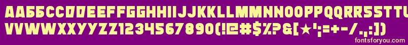 Typingrad Font – Yellow Fonts on Purple Background