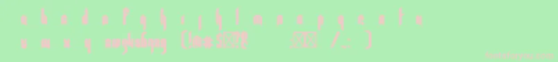 PentagramRegular Font – Pink Fonts on Green Background