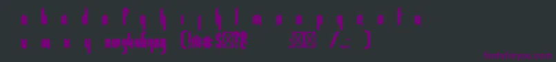 Czcionka PentagramRegular – fioletowe czcionki na czarnym tle