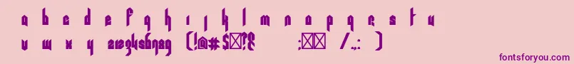 PentagramRegular Font – Purple Fonts on Pink Background