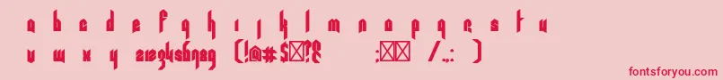 PentagramRegular Font – Red Fonts on Pink Background