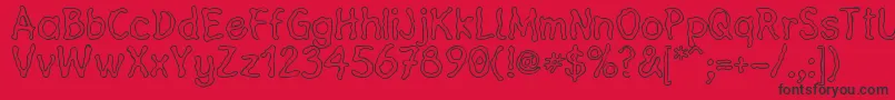 Heilvertica Font – Black Fonts on Red Background