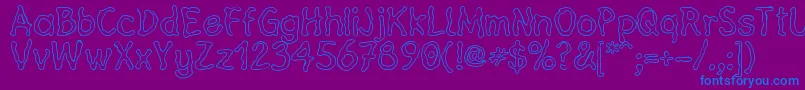 Heilvertica Font – Blue Fonts on Purple Background