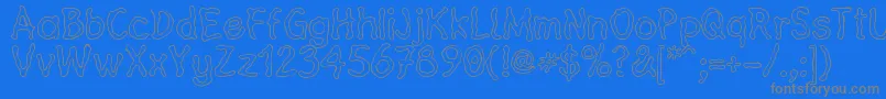 Heilvertica Font – Gray Fonts on Blue Background