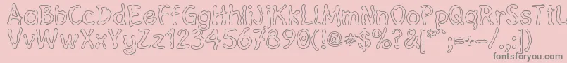 Heilvertica Font – Gray Fonts on Pink Background