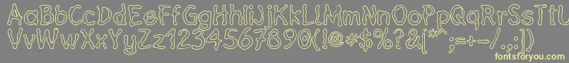 Heilvertica Font – Yellow Fonts on Gray Background