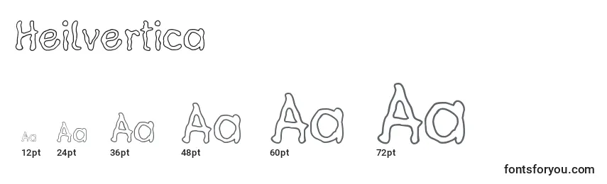 Heilvertica Font Sizes