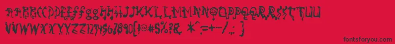 Sorundown Font – Black Fonts on Red Background
