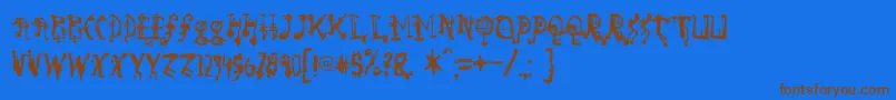Sorundown Font – Brown Fonts on Blue Background