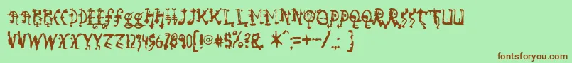 Шрифт Sorundown – коричневые шрифты на зелёном фоне