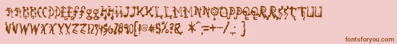Sorundown Font – Brown Fonts on Pink Background