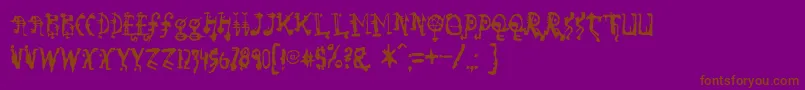 Шрифт Sorundown – коричневые шрифты на фиолетовом фоне