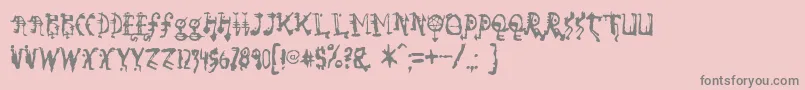 Sorundown Font – Gray Fonts on Pink Background