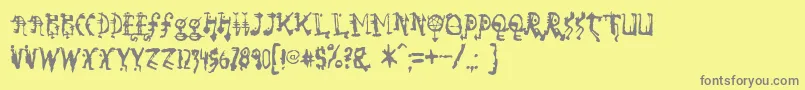 Sorundown Font – Gray Fonts on Yellow Background