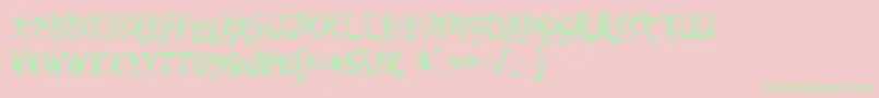 Sorundown Font – Green Fonts on Pink Background