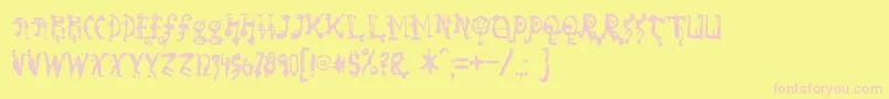 fuente Sorundown – Fuentes Rosadas Sobre Fondo Amarillo