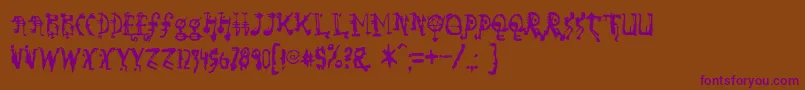 Sorundown Font – Purple Fonts on Brown Background