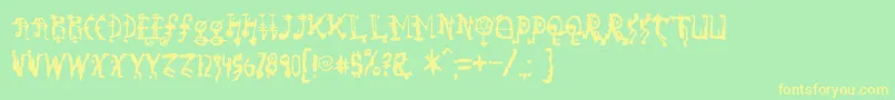 Sorundown Font – Yellow Fonts on Green Background