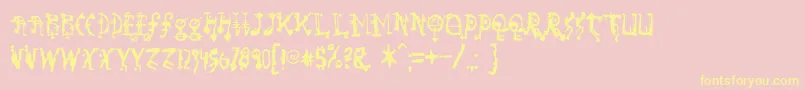 Sorundown Font – Yellow Fonts on Pink Background