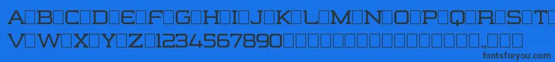 FormationSerifRegular Font – Black Fonts on Blue Background