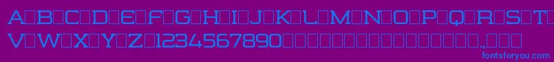 フォントFormationSerifRegular – 紫色の背景に青い文字