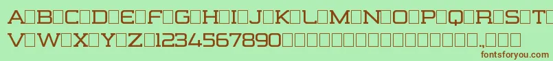 Шрифт FormationSerifRegular – коричневые шрифты на зелёном фоне