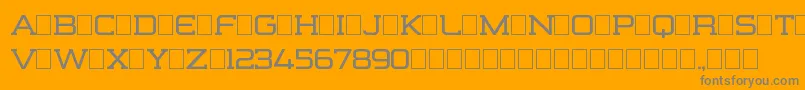 フォントFormationSerifRegular – オレンジの背景に灰色の文字