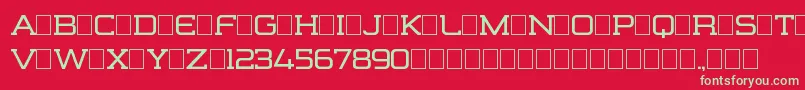 フォントFormationSerifRegular – 赤い背景に緑の文字