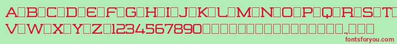 FormationSerifRegular Font – Red Fonts on Green Background