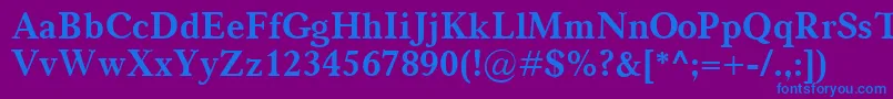 CarniolaBold Font – Blue Fonts on Purple Background