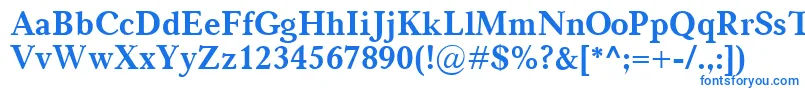 フォントCarniolaBold – 白い背景に青い文字