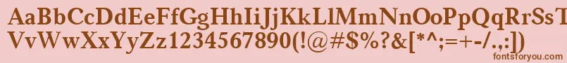 CarniolaBold Font – Brown Fonts on Pink Background