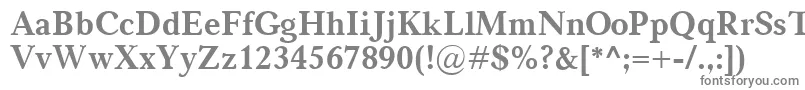 CarniolaBold-fontti – harmaat kirjasimet valkoisella taustalla
