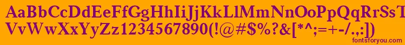 CarniolaBold Font – Purple Fonts on Orange Background