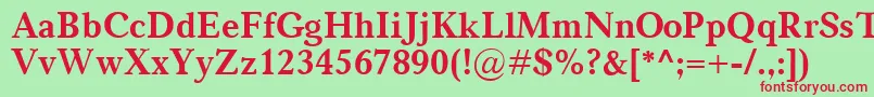 CarniolaBold Font – Red Fonts on Green Background