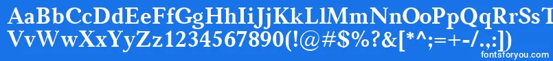 フォントCarniolaBold – 青い背景に白い文字