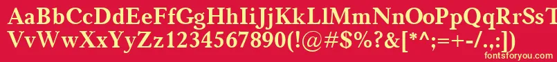 CarniolaBold Font – Yellow Fonts on Red Background