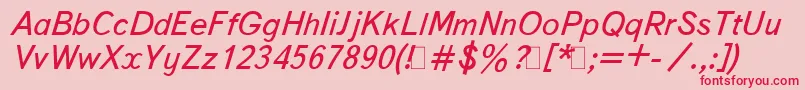 BukvarnayaItalic.001.001 Font – Red Fonts on Pink Background