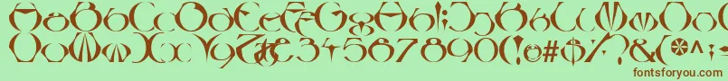 LinotypeBesque Font – Brown Fonts on Green Background