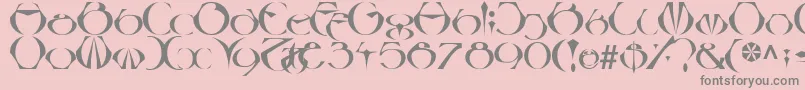 LinotypeBesque Font – Gray Fonts on Pink Background