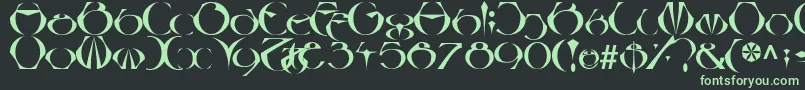 LinotypeBesque Font – Green Fonts on Black Background