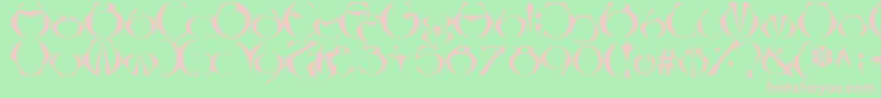 LinotypeBesque Font – Pink Fonts on Green Background