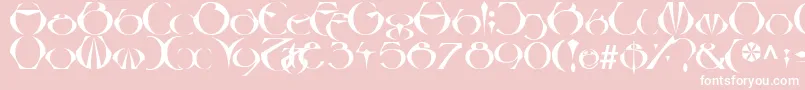 LinotypeBesque Font – White Fonts on Pink Background