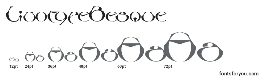 Размеры шрифта LinotypeBesque