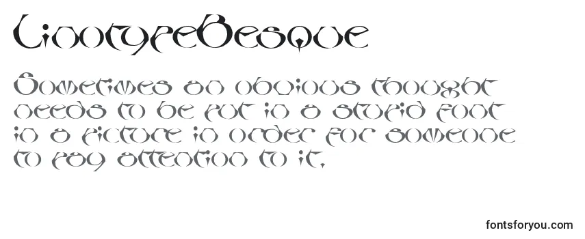 Überblick über die Schriftart LinotypeBesque