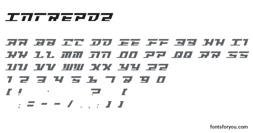 Intrepd2-fontti – aakkoset, numerot, erikoismerkit