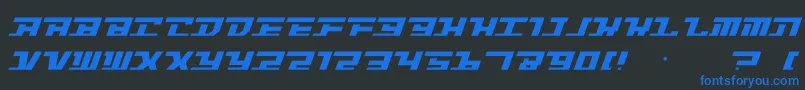 Intrepd2 Font – Blue Fonts on Black Background