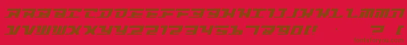フォントIntrepd2 – 赤い背景に茶色の文字
